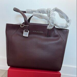 NWT Piquadro Italian Leather Work Tote Bag
